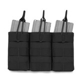 Triple Open 5.56 Mag Bungee Retention - Black