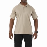 Performance Short Sleeve Polo - Silver Tan