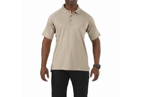 Performance Short Sleeve Polo - Silver Tan