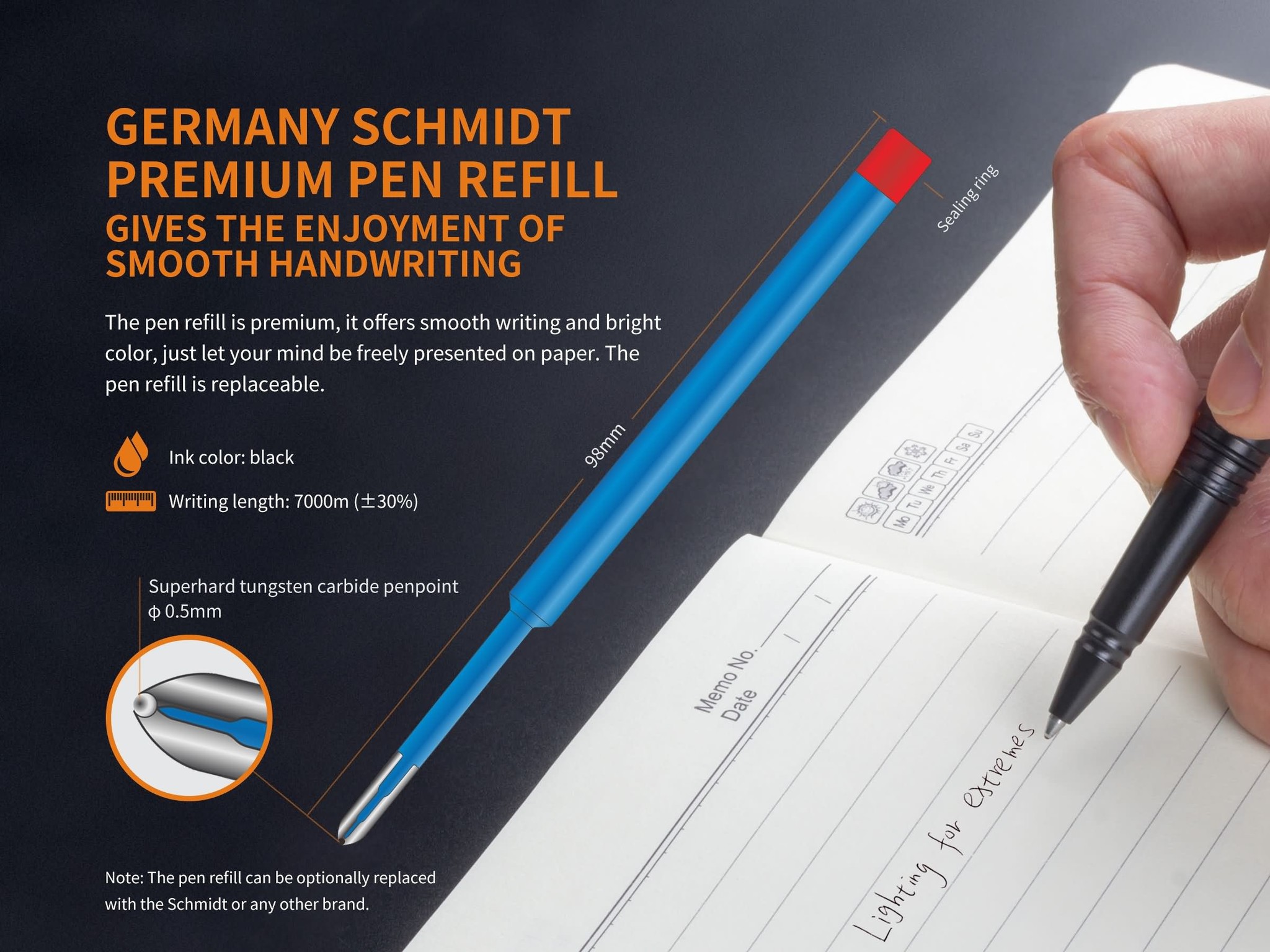 T5 Aluminium Tactical Pen - Black