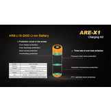 ARE-X1 18650 charging kit with 2600mAh accu