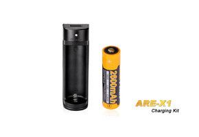ARE-X1 18650 charging kit with 2600mAh accu