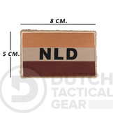 Nederlandse NLD  Vlag 50 X 80 mm - Desert