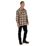 Peak Long Sleeve Shirt - Almond Plaid