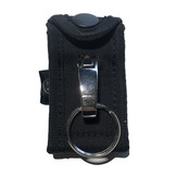 Key Ring Holder w Metal Hook for belt - Black