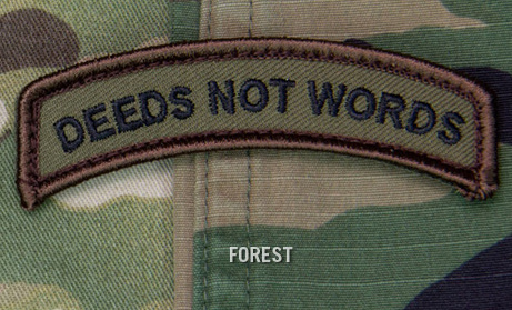 Deeds Not Words patch