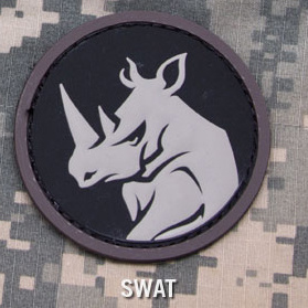Rhino Kopf PVC Patch