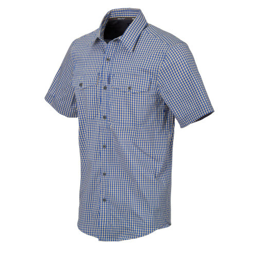 Covert Concealed Carry Short Sleeve Shirt - Royal Blue Cheakered