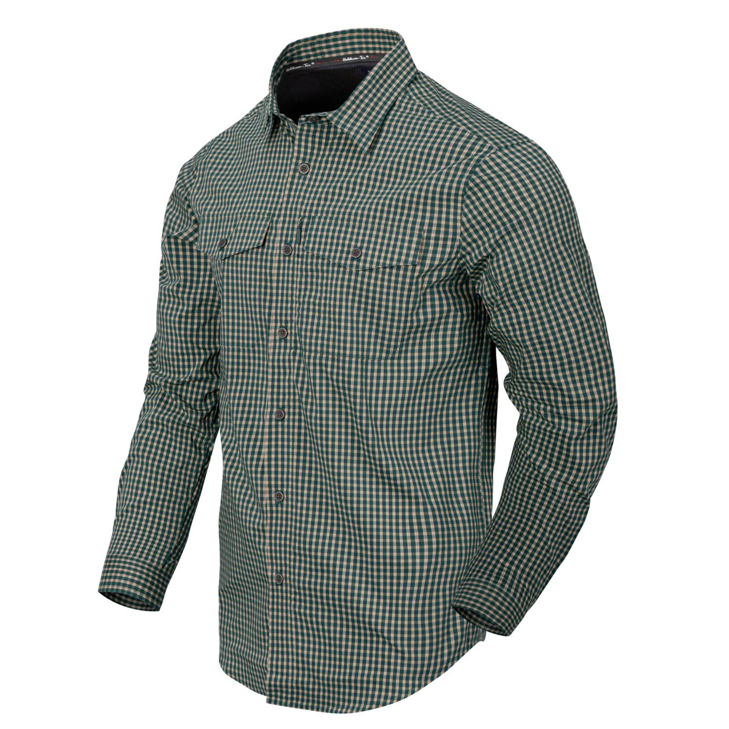 Covert Concealed Carry Shirt - Savage Green Checkerd