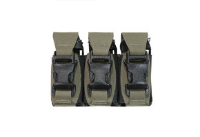 Laser Cut Triple 40mm Flashbang Pouch - Ranger Green