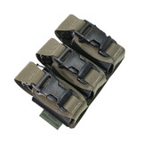 Laser Cut Triple 40mm Flashbang Pouch - Ranger Green