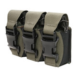 Laser Cut Triple 40mm Flashbang Pouch - Ranger Green