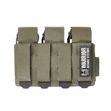 Laser Cut Triple 40mm Flashbang Pouch - Ranger Green