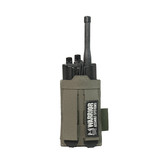 Laser Cut Adjustable  Radio Pouch - Ranger green