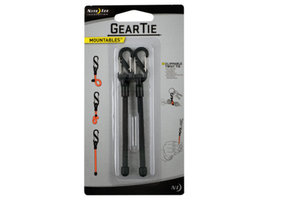 Gear Tie Clippable Twist 3" Black 2pack