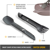 UCO Switch Cutlery Set Black