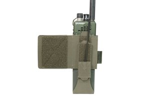 Laser Cut Wing Velcro MBITR/Harris Radio Pouch (Left Side) - Ranger Green