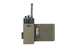 Laser Cut Wing Velcro Adjustable  Radio Pouch (Left Side)  - Ranger Green