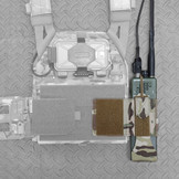 Laser Cut Wing Velcro MBITR/Harris Radio Pouch (Left Side) - MultiCam