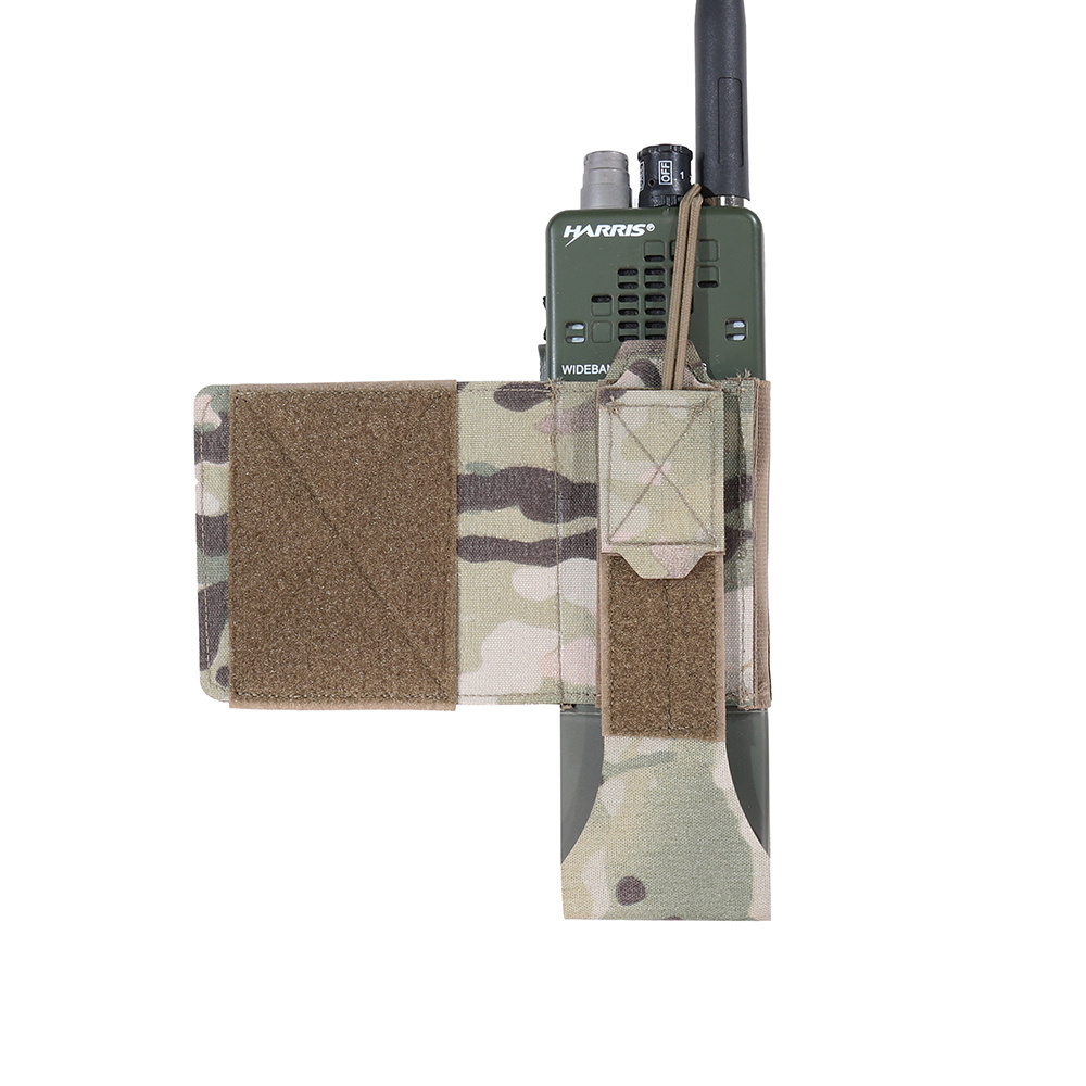 Laser Cut Wing Velcro MBITR/Harris Radio Pouch (Left Side) - MultiCam