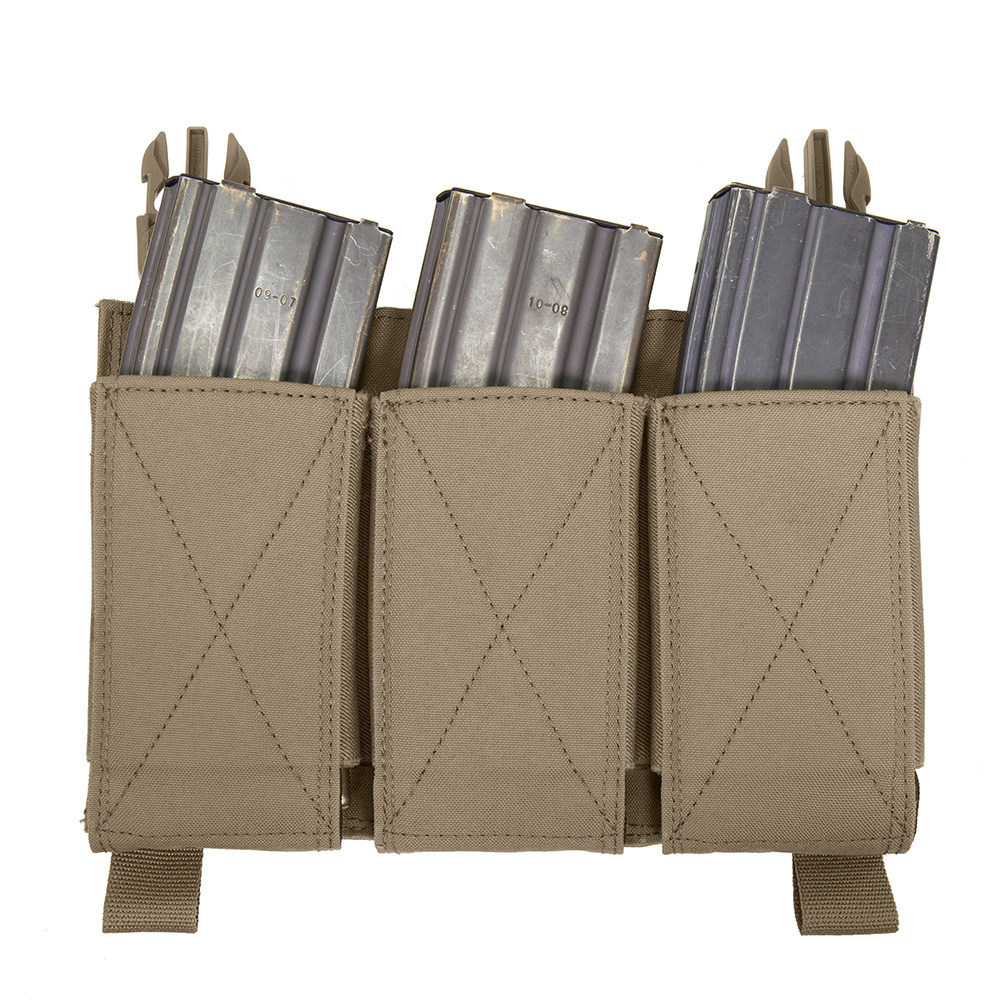 Detachable Triple Elastic Molle Pouch – Coyote Tan