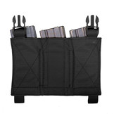 Detachable Triple Elastic Molle Pouch –Black