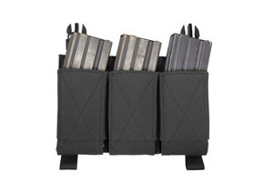 Detachable Triple Elastic Molle Pouch –Black