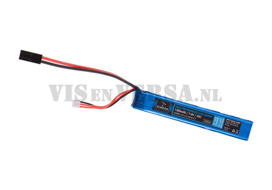 Lipo 7.4V 1300mAh Stock Tube - Tamiya