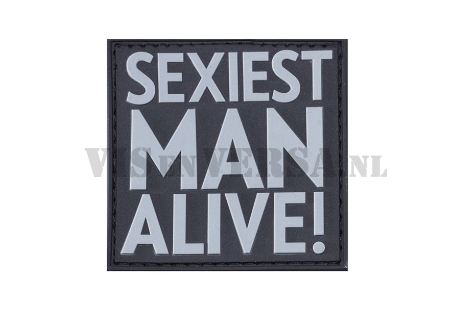Sexiest Man Alive Rubber Patch - Black