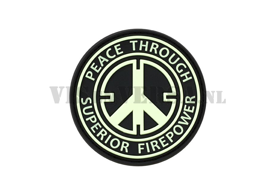 Peace Rubber Patch - Glow in the Dark