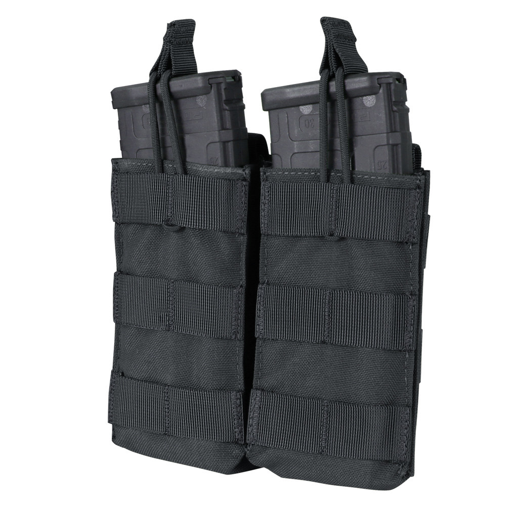 MA19 Double Open -Top M4 Mag Pouch - Black