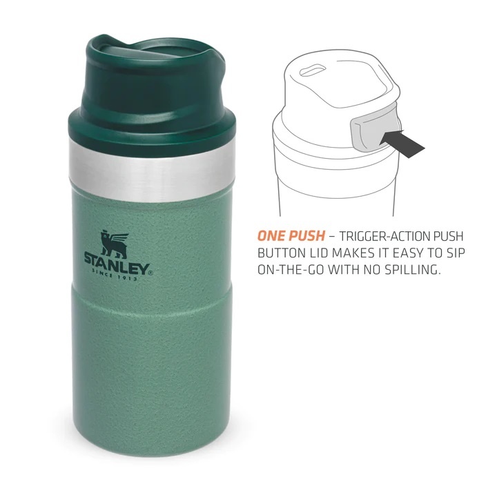 Trigger Action Travel Mug 0.25L - Hammertone Green