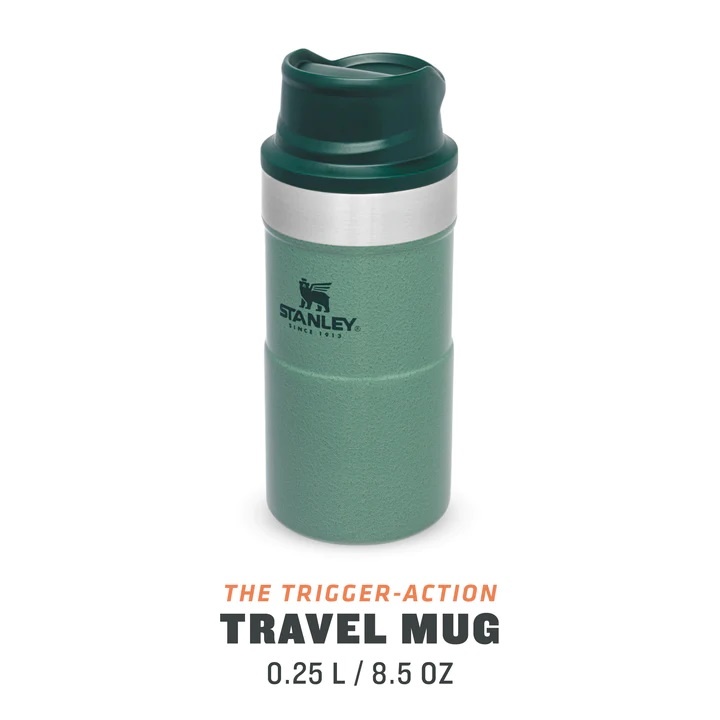 Trigger Action Travel Mug 0.25L - Hammertone Green