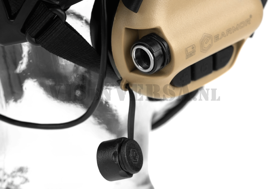 M32H PLUS Tactical Headset with Helmet Adapters ARC - Tan