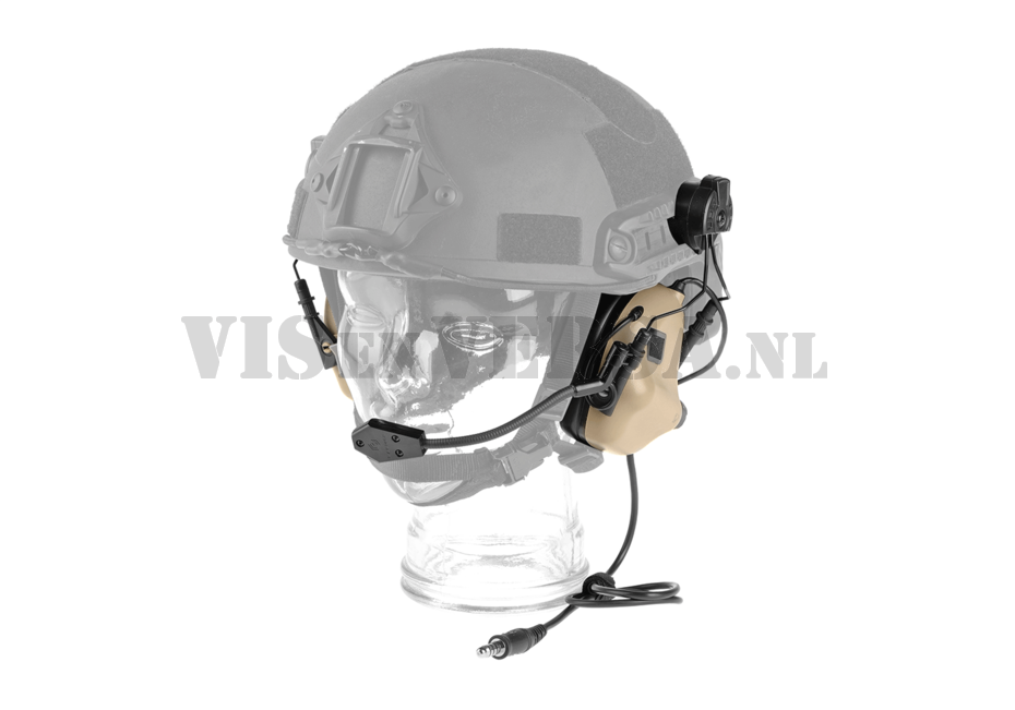 M32H PLUS Tactical Headset with Helmet Adapters ARC - Tan