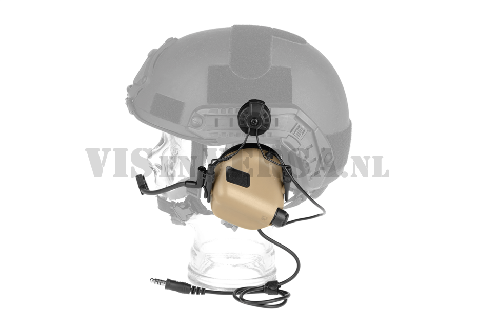 M32H PLUS Tactical Headset with Helmet Adapters ARC - Tan