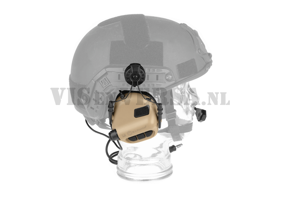 M32H PLUS Tactical Headset with Helmet Adapters ARC - Tan