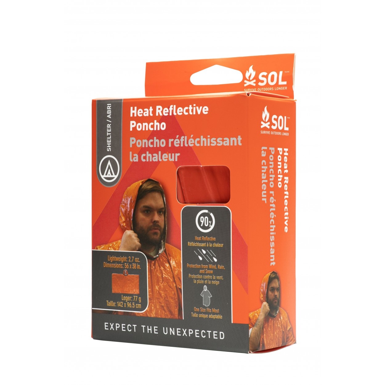 Heat Reflective Poncho - Orange