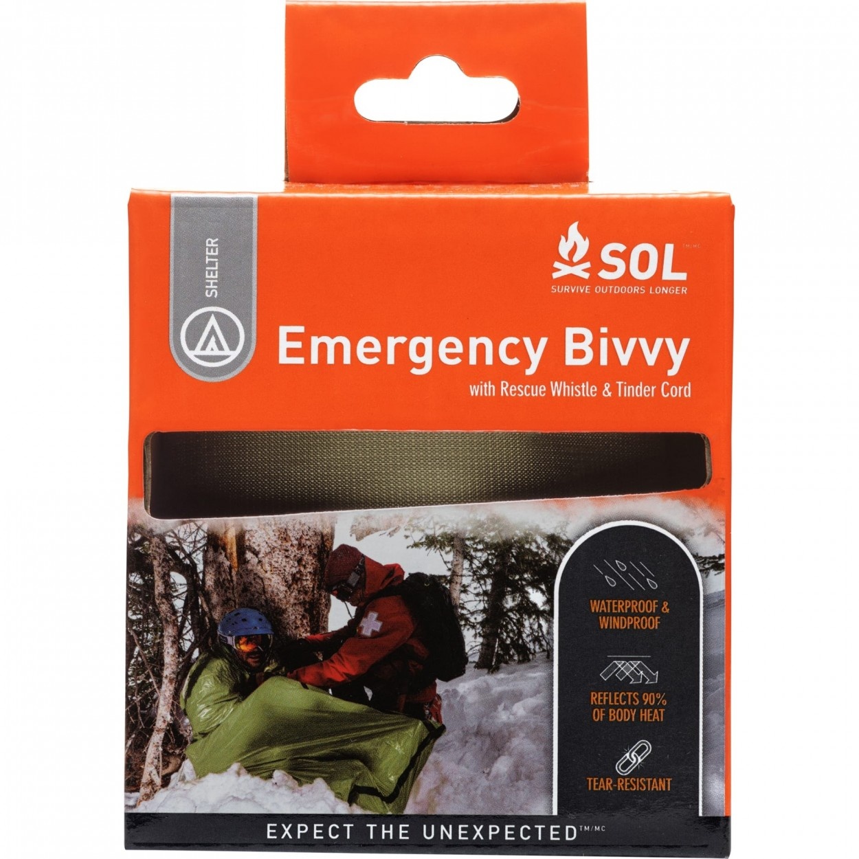 SOL Emergency Bivvy with Whistle - OD Green