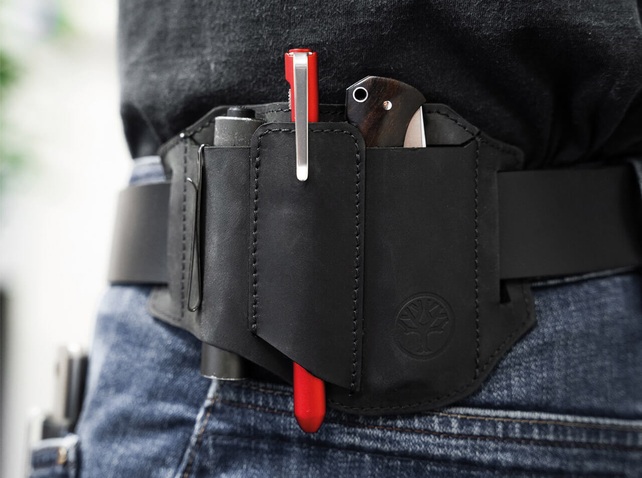 Belt Organiser Leather - Black