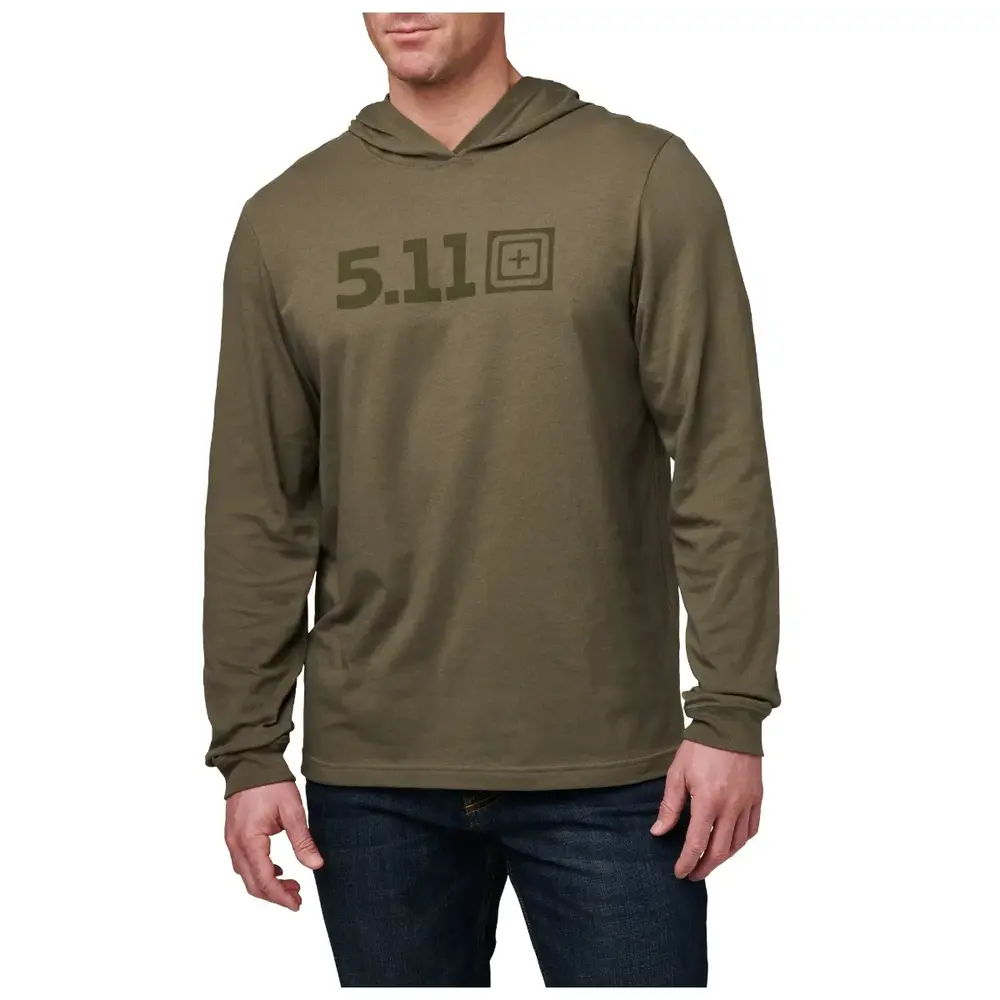 Tactical Hooded Long Sleeve Tee Ranger Green