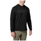 Hooded Long Sleeve Tee - Black