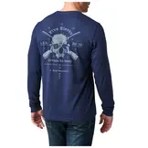 Quiet Warrior Long Sleeve Tee - Pacific Navy