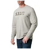 Camo Logo Fill Long Sleeve Tee - Heather Grey