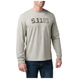 Camo Logo Fill Long Sleeve Tee - Heather Grey