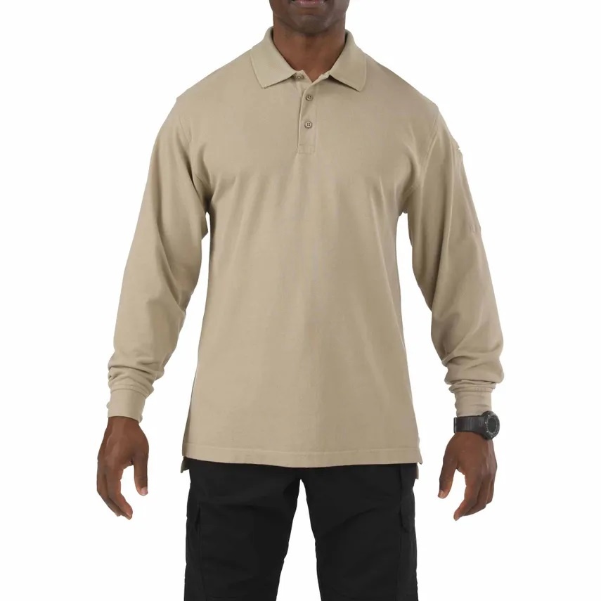 Professional L/S Polo - Silver Tan