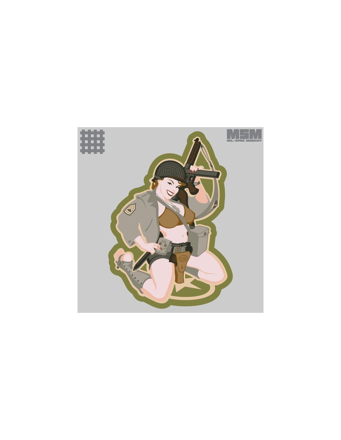 Thompson Girl Pinup Patch - Fullcolor