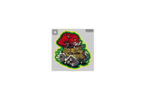 War Machine Boar1 PVC Patch - Red