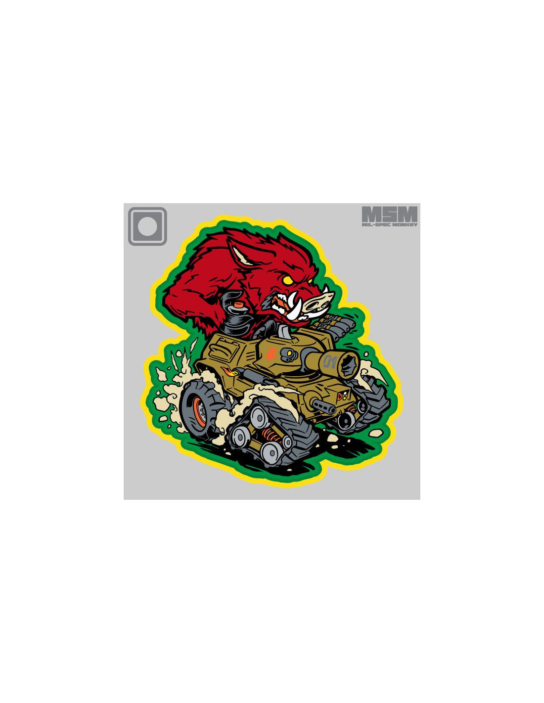 War Machine Boar1 PVC Patch - Red