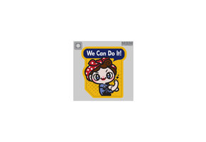 We Can Do it Cute PVC Patch - Fullcolor